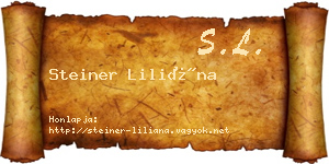 Steiner Liliána névjegykártya
