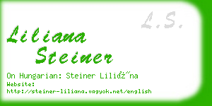 liliana steiner business card